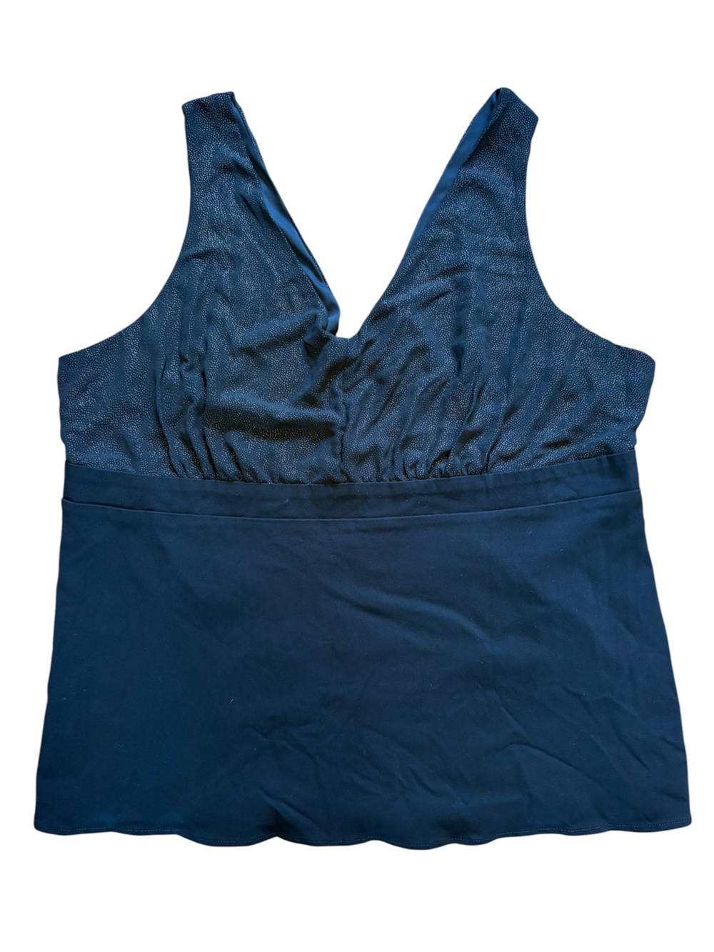 Torrid black print chiffon / ponte tank top size 3X NWT